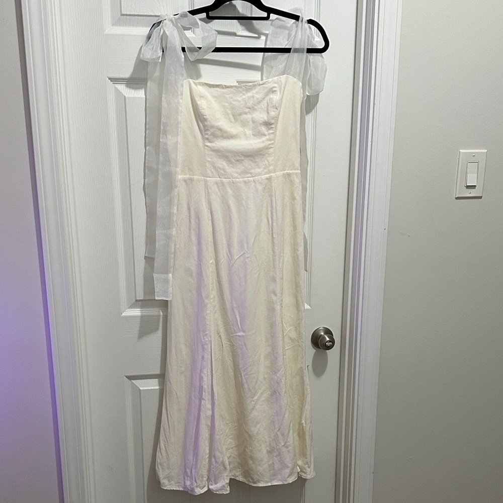 Reformation Kairo Dress in White